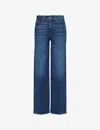 Paige Womens Glorious Sasha Straight-leg Mid-rise Stretch-organic-denim Jeans In Blue