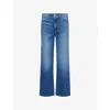 Paige Womens Hackney Anessa 31' Wide-leg Denim Jeans In Blue