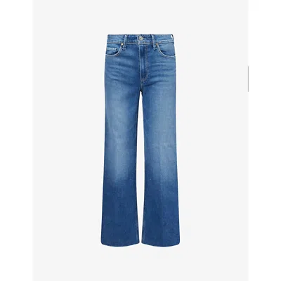 Paige Womens Hackney Anessa 31' Wide-leg Denim Jeans In Blue