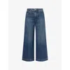 Paige Womens Harper Ankle Wide-leg High-rise Stretch-denim Jeans Upbeat