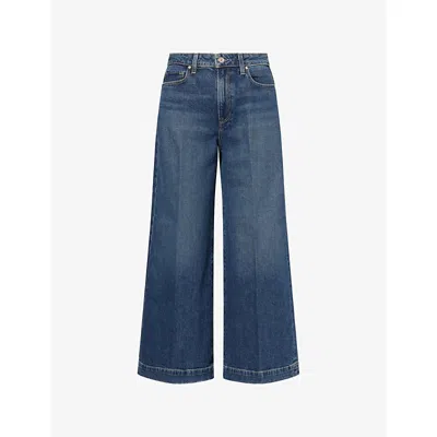 Paige Womens Harper Ankle Wide-leg High-rise Stretch-denim Jeans Upbeat