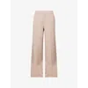 Paige Womens Heathered Camel Harper Wide-leg Knitted Trousers In Neutral