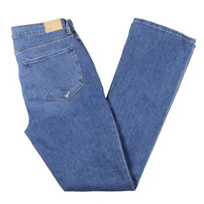Paige Womens High-rise Denim Bootcut Jeans In Blue
