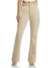 PAIGE WOMENS HIGH RISE FLARE LEGS CARGO JEANS