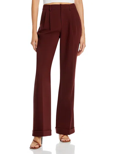 Paige Womens High Rise Pleated Wide Leg Pants In Multi