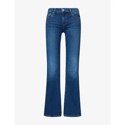Paige Womens Laurel Canyon Bootcut Denim Jeans Beachline In Blue