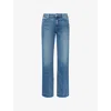 Paige Womens Cranked Up Leenah Wide-leg Stretch-denim Blend Jeans