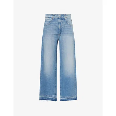 Paige Womens Lone Peak Arellia Ankle Barrel-leg Denim Jeans In Brown