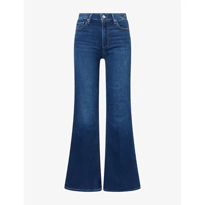 Paige Womens Marlow Skimmer Flared Stretch-denim Jeans Admission In Blue