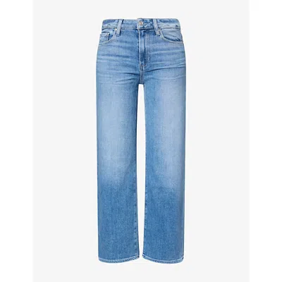 Paige Womens Mason Ankle-crop Stretch-denim Jeans Big Ben In Blue