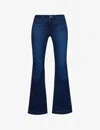Paige Womens Model Genevieve Flared-leg High-rise Stretch-denim Jeans In Model