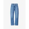 Paige Womens Sawyer Ankle Straight-leg Denim Jeans Moonchild