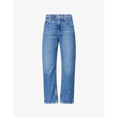 Paige Womens Sawyer Ankle Straight-leg Denim Jeans Moonchild
