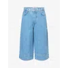 Paige Cropped Eva Gaucho Wide-leg Jeans In Nalani