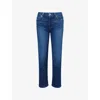 Paige Womens Overdrive Mason Ankle Straight-leg Stretch-denim Blend Jeans In Red