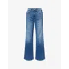 Paige Womens Freeride Anessa 31in Wide-leg Denim Jeans In Blue