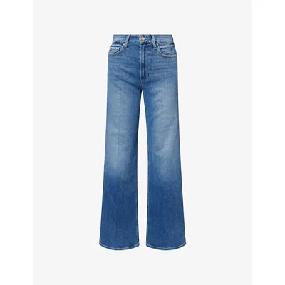 Paige Womens Freeride Anessa 31in Wide-leg Denim Jeans In Blue