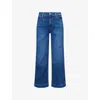Paige Womens Anessa Wide-leg Denim Jeans Kindred In Kindred