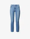 Paige Cindy Seaming Womens Ankle High Rise Straight Leg Jeans In Blue