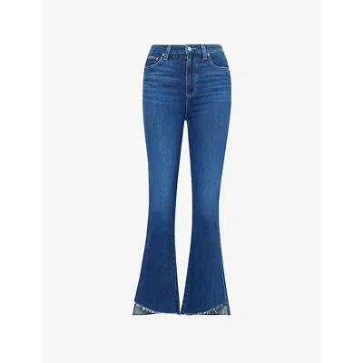 Paige Womens Vignette Claudine Ankle-flare High-rise Stretch-denim Jeans
