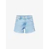 Paige Womens  Dylan Raw-hem Mid-rise Denim Shorts In My Girl Distressed