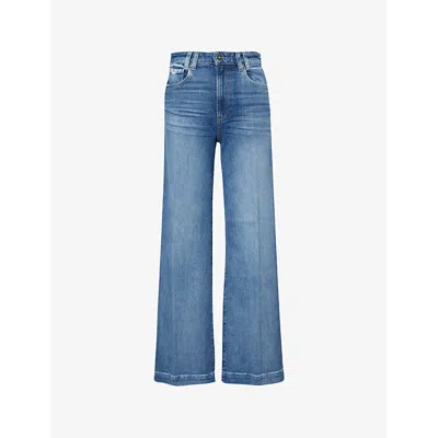 Paige Womens Harper High-rise Wide-leg Stretch-denim Jeans Timbre