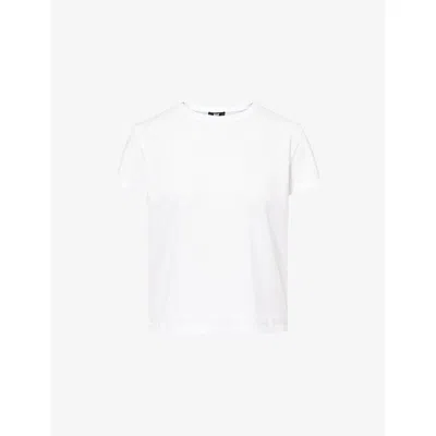 Paige Womens  Haven Boxy Cotton T-shirt In White
