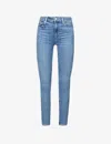 Paige Womens Adventurous Hoxton Ankle Cropped Skinny High-rise Stretch-denim Jeans In Blue