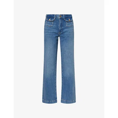 Paige Womens  Leenah 32-inch Patch-pocket Denim Jeans In Coventry
