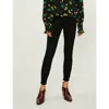 Paige Womens Black Shadow Margot Ultra-skinny High-rise Cropped Jeans In Black Shadow