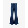 Paige Womens Queen Marlow Flare Denim Jeans In Blue