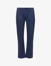 Paige Mayslie Straight-leg Mid-rise Stretch-denim Jeans In Vintage Navy Haze