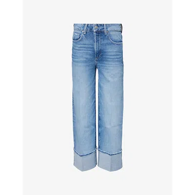 Paige Womens Sasha High-rise Straight-leg Stretch-denim Jeans Walk Of Fame