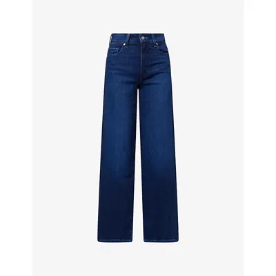 Paige Sasha Wide Leg Jeans In Blue