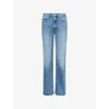 Paige Womens Stevie High-rise Straight-leg Denim Jeans Heroes In Blue