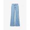 Paige Womens Tranquility Zoey Relaxed-fit Waist-tie Cotton-blend Jeans