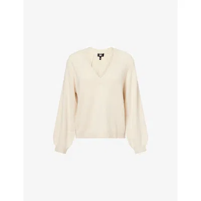 Paige Womens Pearl Thea V-neck Cashmere Jumper Xs In Multi