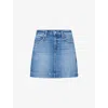 Paige Womens Rock Show Janelle High-waist Stretch-denim Mini Skirt In Gray