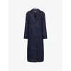 Paige Womens Symone Notch-lapels Denim Coat Saville In Blue