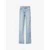 Paige Womens Anja Sawyer Wide-leg Denim-blend Jeans