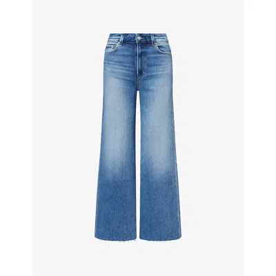 Paige Womens  Anessa Wide-leg Stretch-denim Blend Jeans In Blue