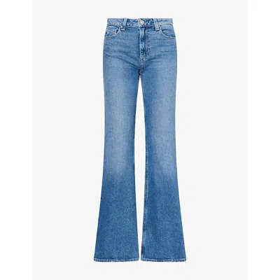 Paige Womens Sofia Flared-leg Denim Jeans Frittata In Blue