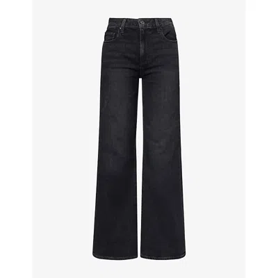 Paige Womens Sofia Flared-leg Denim Jeans Solstice Black