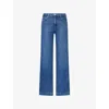 Paige Womens Sound Check Leenah Wide-leg Stretch-denim Jeans