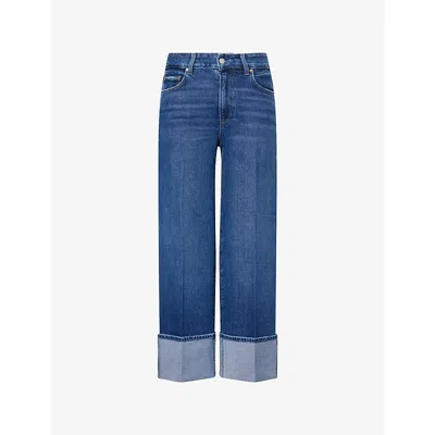 Paige Womens Sound Check Sasha Folded-cuffs Stretch-denim Jeans