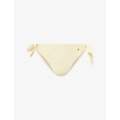 Paige Womens Sunshine Yellow Diana Side-tie Bikini Bottoms In Multi