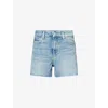Paige Womens  Dani High-rise A-line Denim Shorts In Superpower