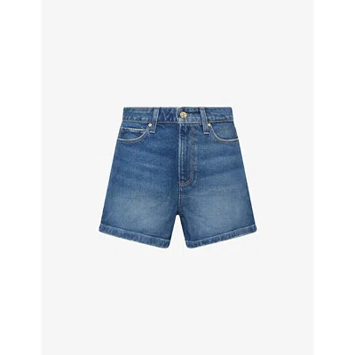 PAIGE WOMENS SWEET DREAM DANI HIGH-RISE A-LINE DENIM SHORTS