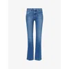Paige Womens Laurel Canyon Flared Stretch-denim Blend Jeans Tarnished