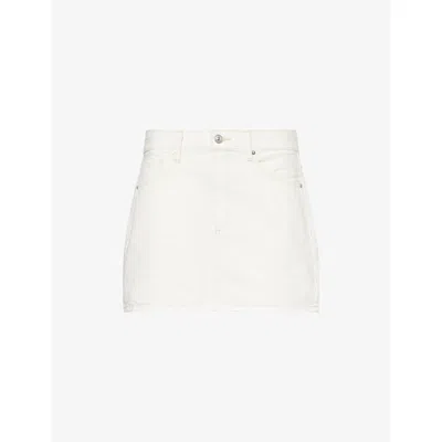 Paige Womens  Bobbi Low-rise Denim Mini Skirt In Brown